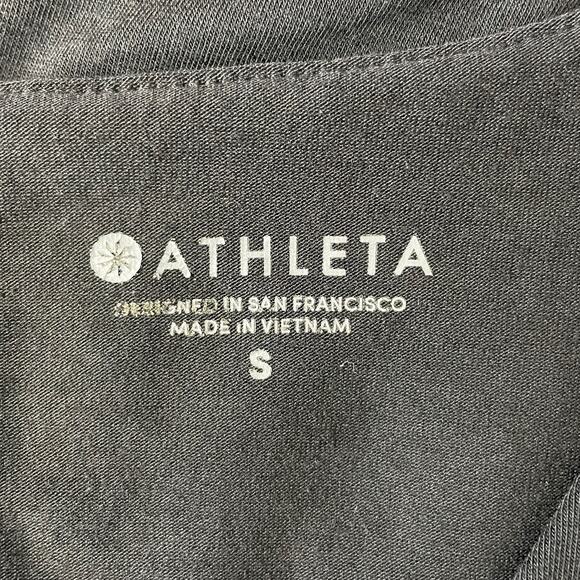 ATHLETA Essence Double Layer Tank Top Size S Athleisure Yoga Minimalist Black - Picture 12 of 12